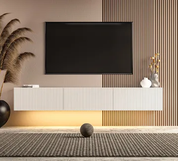 TV-taso Hanah Home Ada (180 x 28,6 x 31,4 cm) Valkoinen - Valkoinen - Huonekalut - TV- & Mediakalusteet - Tv taso & Mediataso