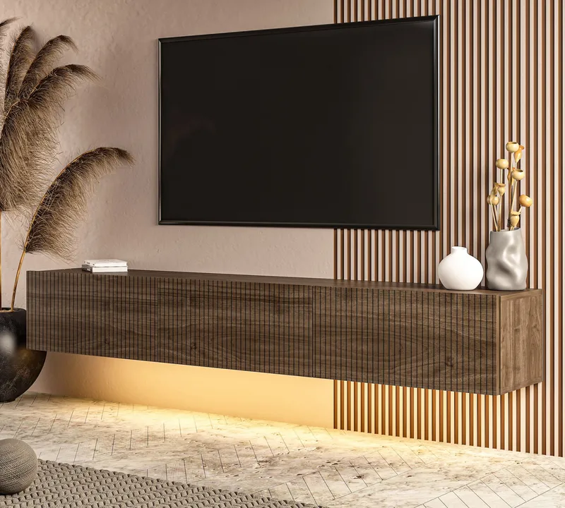 TV-taso Hanah Home Ada (180 x 28,6 x 31,4 cm) Pähkinä - Pähkinä - Huonekalut - TV- & Mediakalusteet - Tv taso & Mediataso