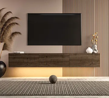 TV-taso Hanah Home Ada (180 x 28,6 x 31,4 cm) Pähkinä - Pähkinä - Huonekalut - TV- & Mediakalusteet - Tv taso & Mediataso