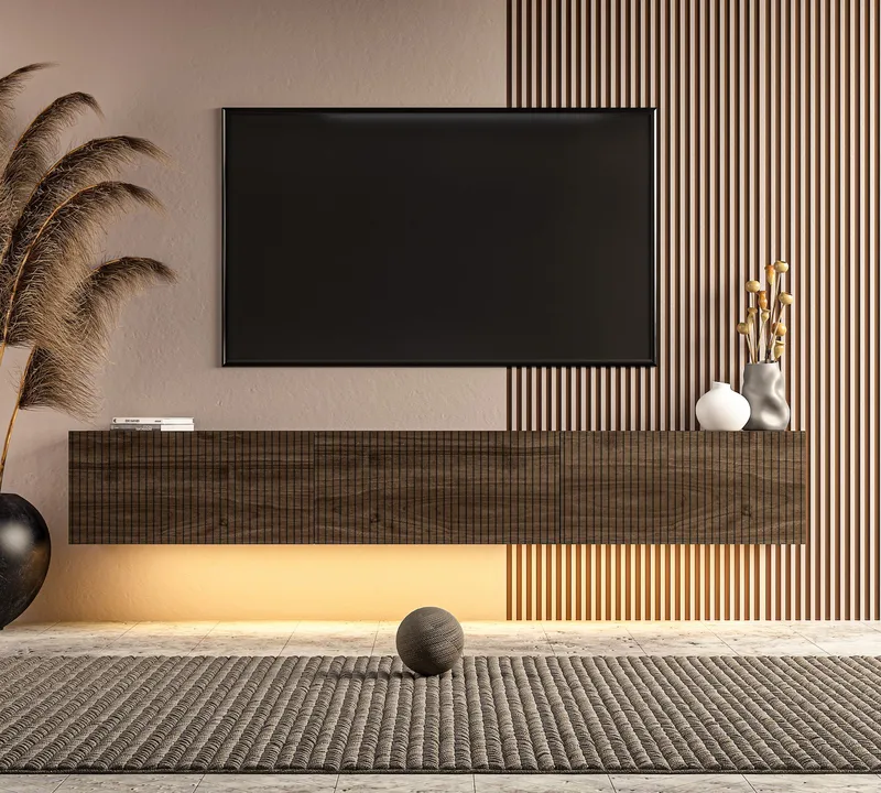 TV-taso Hanah Home Ada (180 x 28,6 x 31,4 cm) Pähkinä - Pähkinä - Huonekalut - TV- & Mediakalusteet - Tv taso & Mediataso