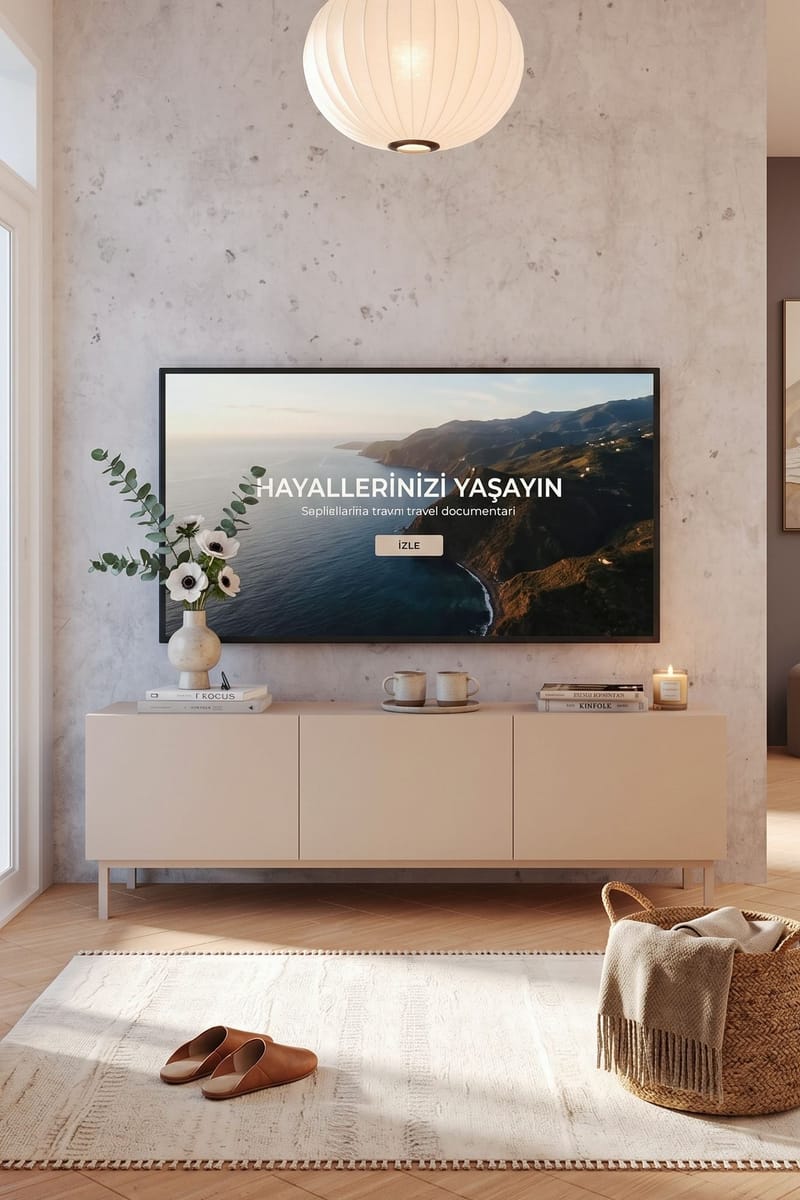 TV-taso Hanah Home Coast (150 x 47,3 x 36,8 cm) Hiekka - Hiekka - Huonekalut - TV- & Mediakalusteet - Tv taso & Mediataso