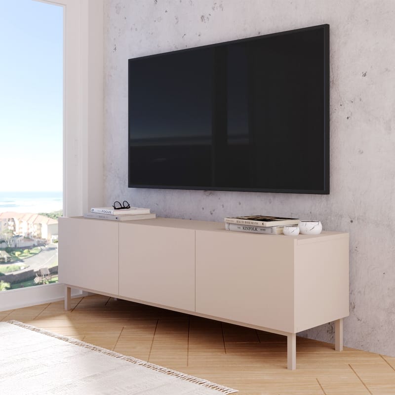 TV-taso Hanah Home Coast (150 x 47,3 x 36,8 cm) Hiekka - Hiekka - Huonekalut - TV- & Mediakalusteet - Tv taso & Mediataso