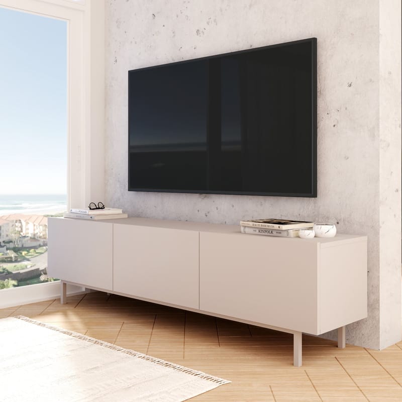 TV-taso Hanah Home Coast (180 x 47,3 x 36,8 cm) Hiekka - Hiekka - Huonekalut - TV- & Mediakalusteet - Tv taso & Mediataso