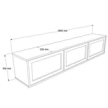 TV-taso Hanah Home Dune (180 x 35,6 x 32 cm) Tammi - Tammi - Huonekalut - TV- & Mediakalusteet - Tv taso & Mediataso
