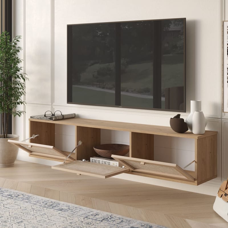 TV-taso Hanah Home Dune (180 x 35,6 x 32 cm) Tammi - Tammi - Huonekalut - TV- & Mediakalusteet - Tv taso & Mediataso