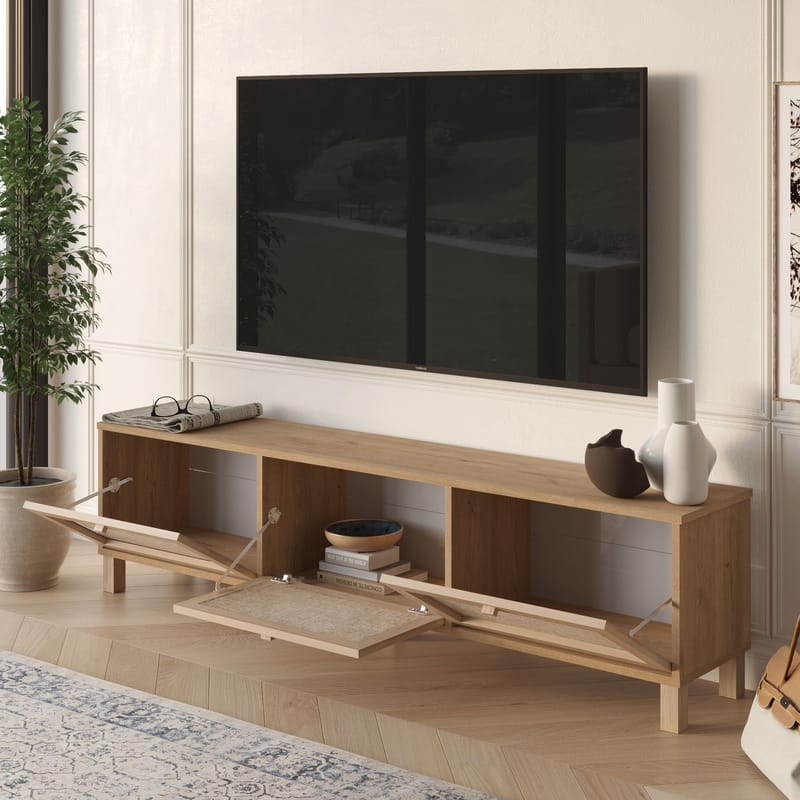 TV-taso Hanah Home Dune (180 x 45,6 x 32 cm) Tammi - Tammi - Huonekalut - TV- & Mediakalusteet - Tv taso & Mediataso