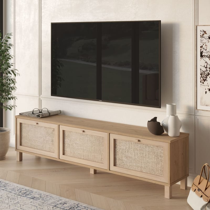 TV-taso Hanah Home Dune (180 x 45,6 x 32 cm) Tammi - Tammi - Huonekalut - TV- & Mediakalusteet - Tv taso & Mediataso