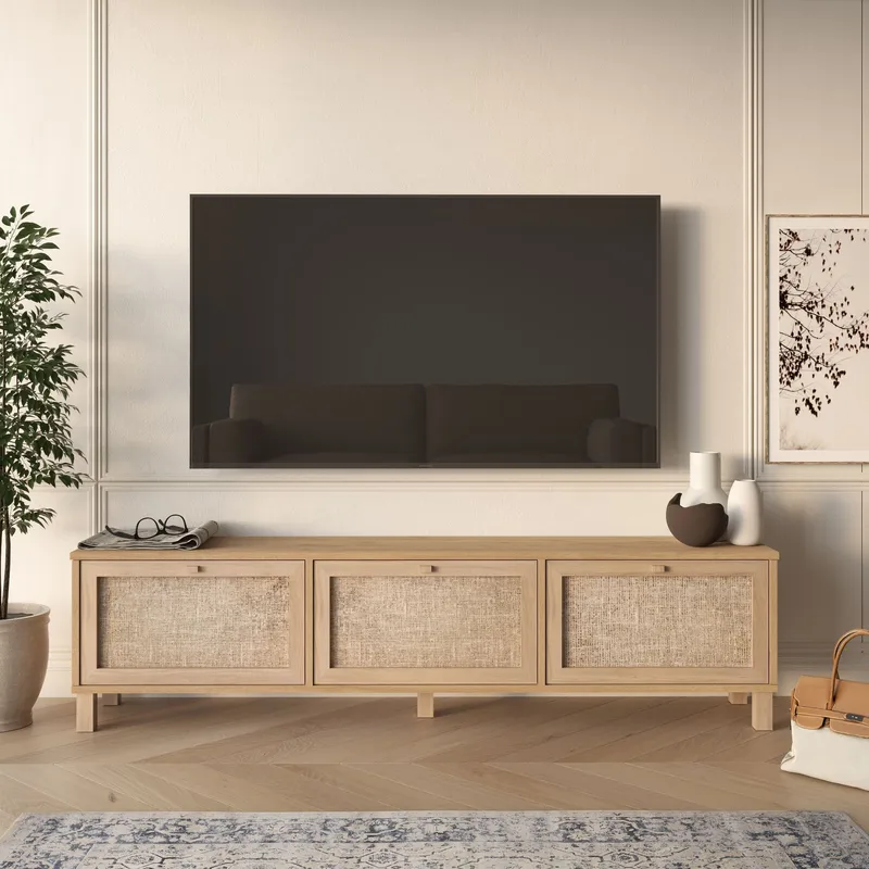 TV-taso Hanah Home Dune (180 x 45,6 x 32 cm) Tammi - Tammi - Huonekalut - TV- & Mediakalusteet - Tv taso & Mediataso