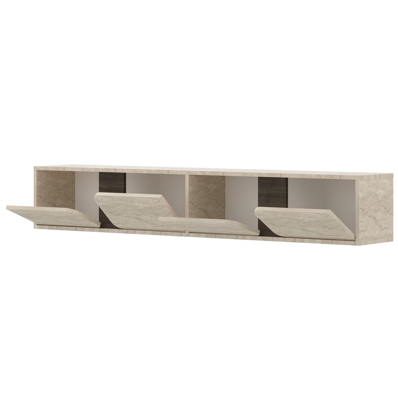 TV-taso Hanah Home Helen (180 x 30 x 30 cm) Travertiini, pähkinä - Travertiini ja pähkinä - Huonekalut - TV- & Mediakalusteet - Tv taso & Mediataso