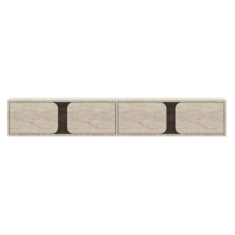 TV-taso Hanah Home Helen (180 x 30 x 30 cm) Travertiini, pähkinä - Travertiini ja pähkinä - Huonekalut - TV- & Mediakalusteet - Tv taso & Mediataso