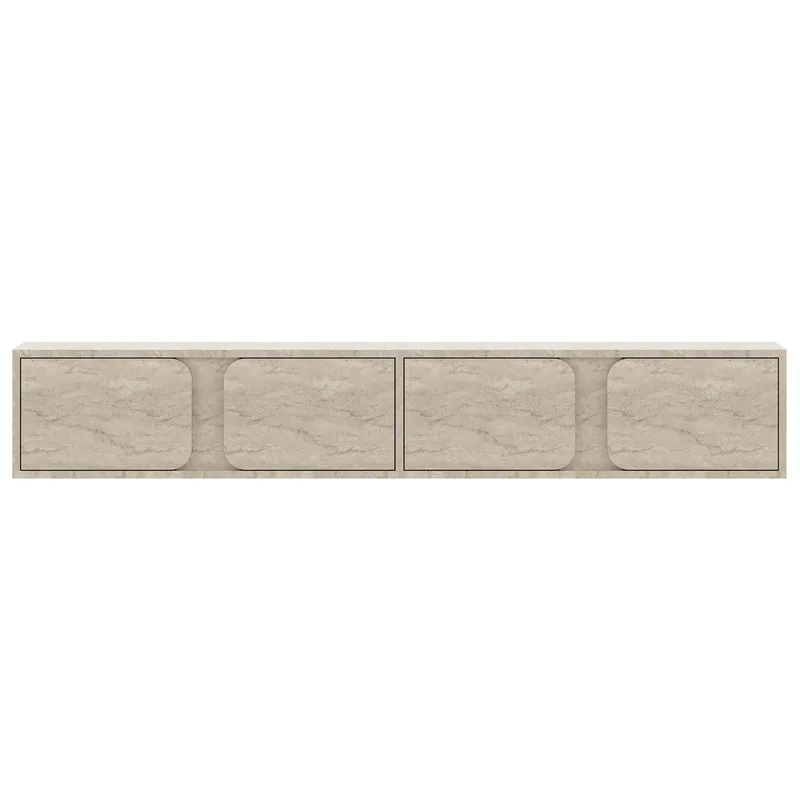 TV-taso Hanah Home Helen (180 x 30 x 30 cm) Travertiini, Travertiini