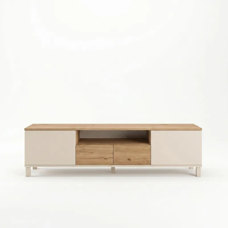 TV-taso Hanah Home Mood (180 x 49,2 x 35 cm) Hiekkatammi, Hiekka ja tammi