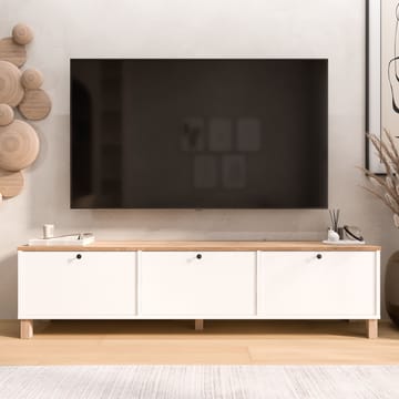 TV-taso Hanah Home Nord (180 x 45,6 x 32 cm) Valkotammi - Valkoinen ja tammi - Huonekalut - TV- & Mediakalusteet - Tv taso & Mediataso