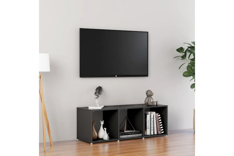TV-taso harmaa 107x35x37 cm lastulevy - Harmaa - Huonekalut - TV- & Mediakalusteet - Tv taso & Mediataso