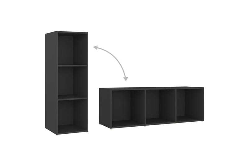 TV-taso harmaa 107x35x37 cm lastulevy - Harmaa - Huonekalut - TV- & Mediakalusteet - Tv taso & Mediataso