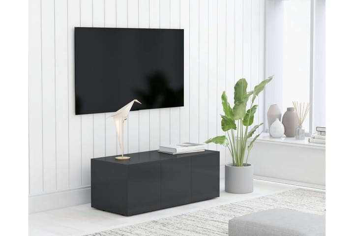 TV-taso harmaa 80x34x30 cm lastulevy - Tv taso & Mediataso