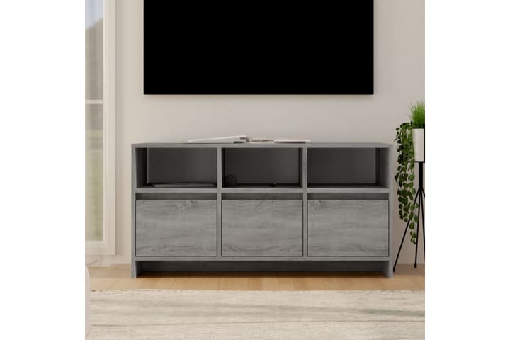 TV-taso harmaa Sonoma 102x37,5x52,5 cm lastulevy - Harmaa - Tv taso & Mediataso