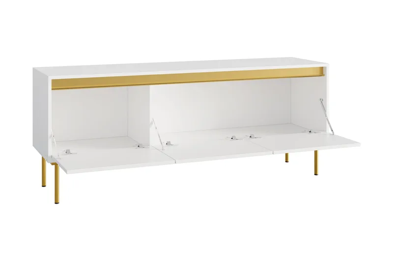 TV-taso Hollander 150 cm - Valkoinen/Kulta - Huonekalut - TV- & Mediakalusteet - Tv taso & Mediataso