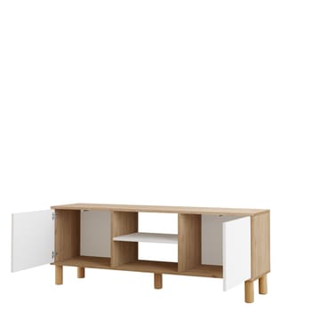 TV-taso Homitis Alston (160 x 59,1 x 40 cm) tammi/valkoinen - Huonekalut - TV- & Mediakalusteet - Tv taso & Mediataso