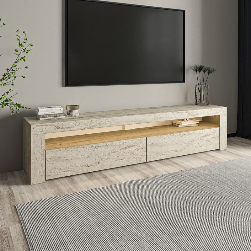 TV-taso Homitis Bati (150 x 46,8 x 36,8 cm) Travertiini - Huonekalut - TV- & Mediakalusteet - Tv taso & Mediataso
