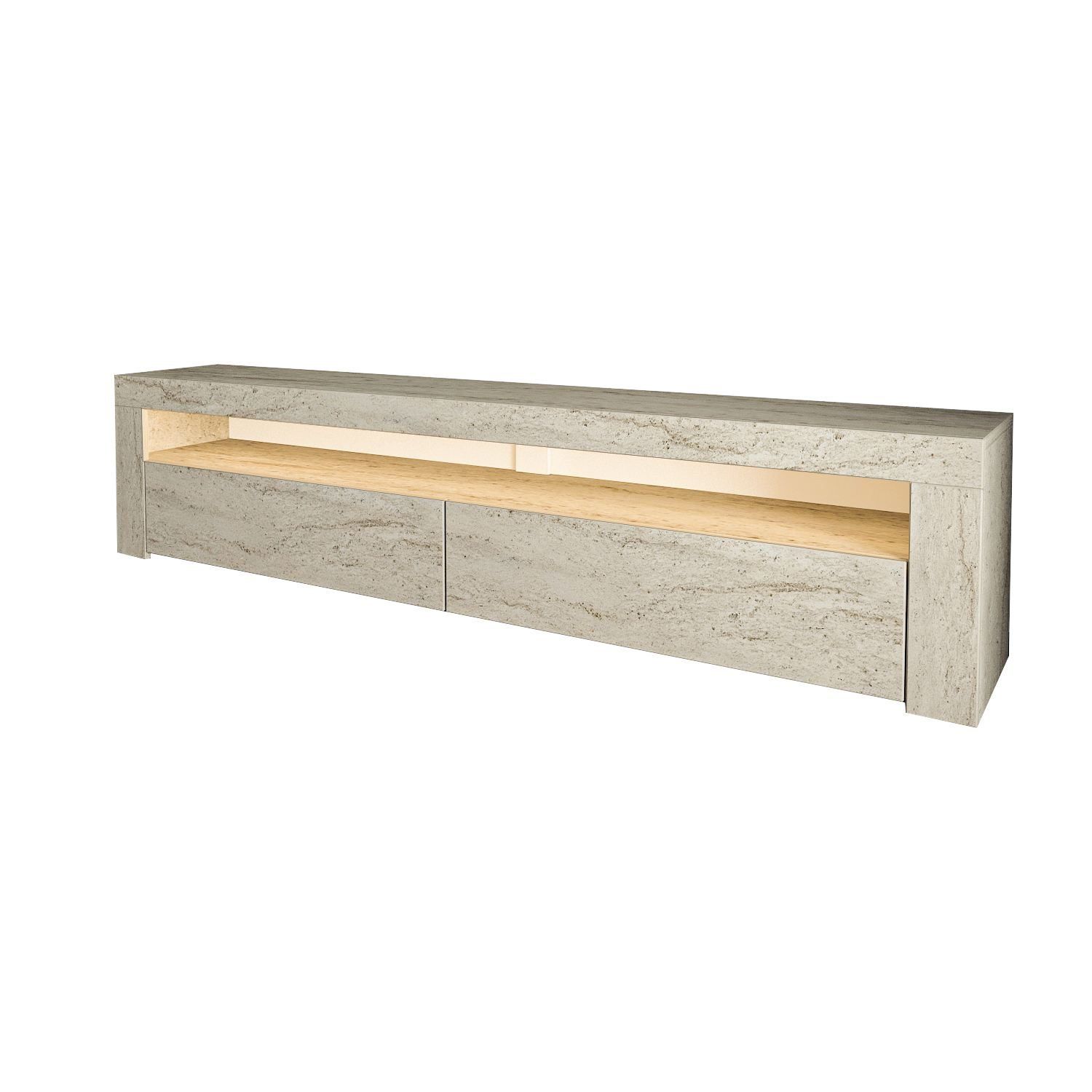 TV-taso Homitis Bati (150 x 46,8 x 36,8 cm) Travertiini -