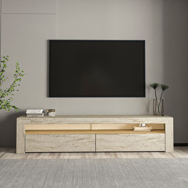 TV-taso Homitis Bati (150 x 46,8 x 36,8 cm) Travertiini - Huonekalut - TV- & Mediakalusteet - Tv taso & Mediataso