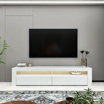 TV-taso Homitis Bati (150 x 46,8 x 36,8 cm) Valkoinen - Huonekalut - TV- & Mediakalusteet - Tv taso & Mediataso