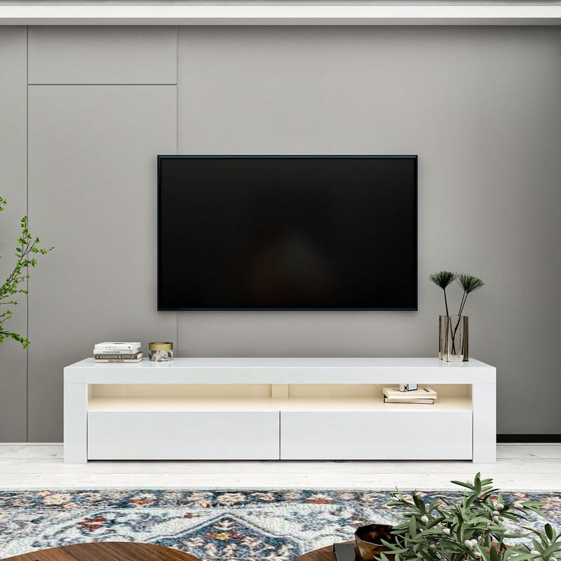 TV-taso Homitis Bati (150 x 46,8 x 36,8 cm) Valkoinen - Huonekalut - TV- & Mediakalusteet - Tv taso & Mediataso