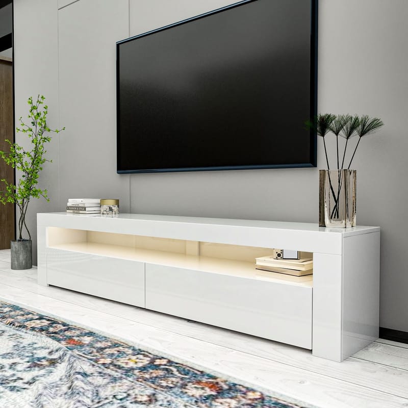 TV-taso Homitis Bati (150 x 46,8 x 36,8 cm) Valkoinen - Huonekalut - TV- & Mediakalusteet - Tv taso & Mediataso