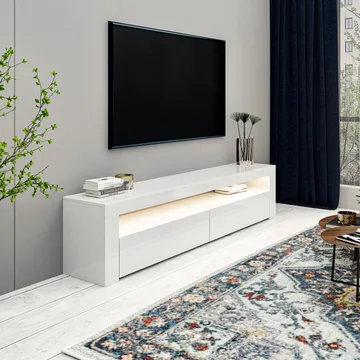 TV-taso Homitis Bati (150 x 46,8 x 36,8 cm) Valkoinen - Huonekalut - TV- & Mediakalusteet - Tv taso & Mediataso