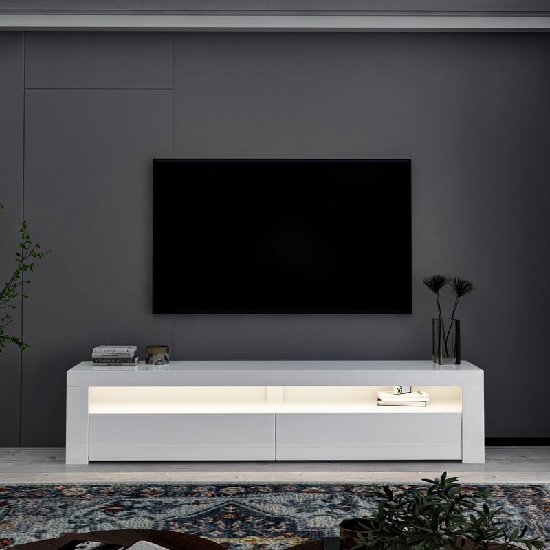 TV-taso Homitis Bati (150 x 46,8 x 36,8 cm) Valkoinen - Huonekalut - TV- & Mediakalusteet - Tv taso & Mediataso