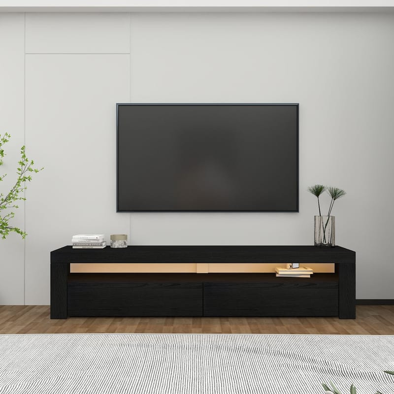 TV-taso Homitis Bati (150 x 46,8 x 36,8 cm) Puunmusta - Huonekalut - TV- & Mediakalusteet - Tv taso & Mediataso