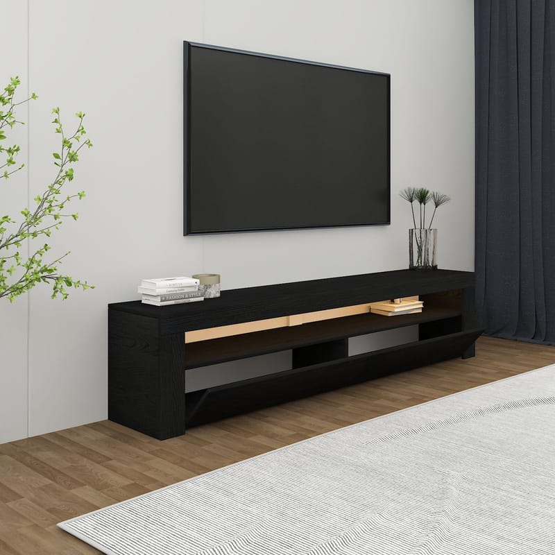TV-taso Homitis Bati (150 x 46,8 x 36,8 cm) Puunmusta - Huonekalut - TV- & Mediakalusteet - Tv taso & Mediataso