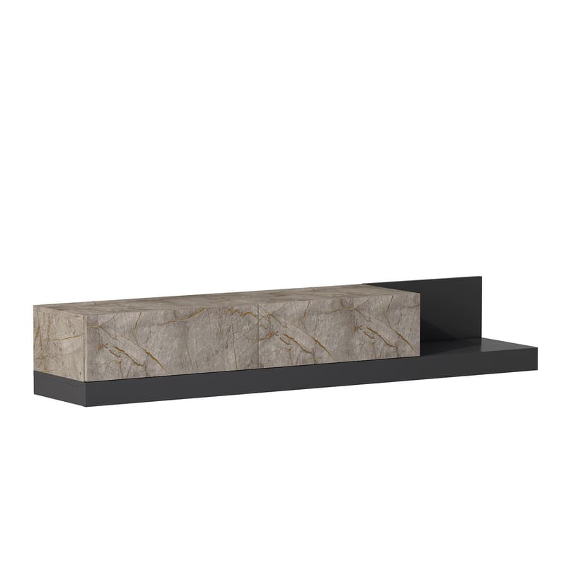 TV-taso Homitis Major (180 x 30 x 37 cm) Gordion-marmori antrasiitti - Gordion Marble/Anthracite - Huonekalut - TV- & Mediakalusteet - Tv taso & Mediataso