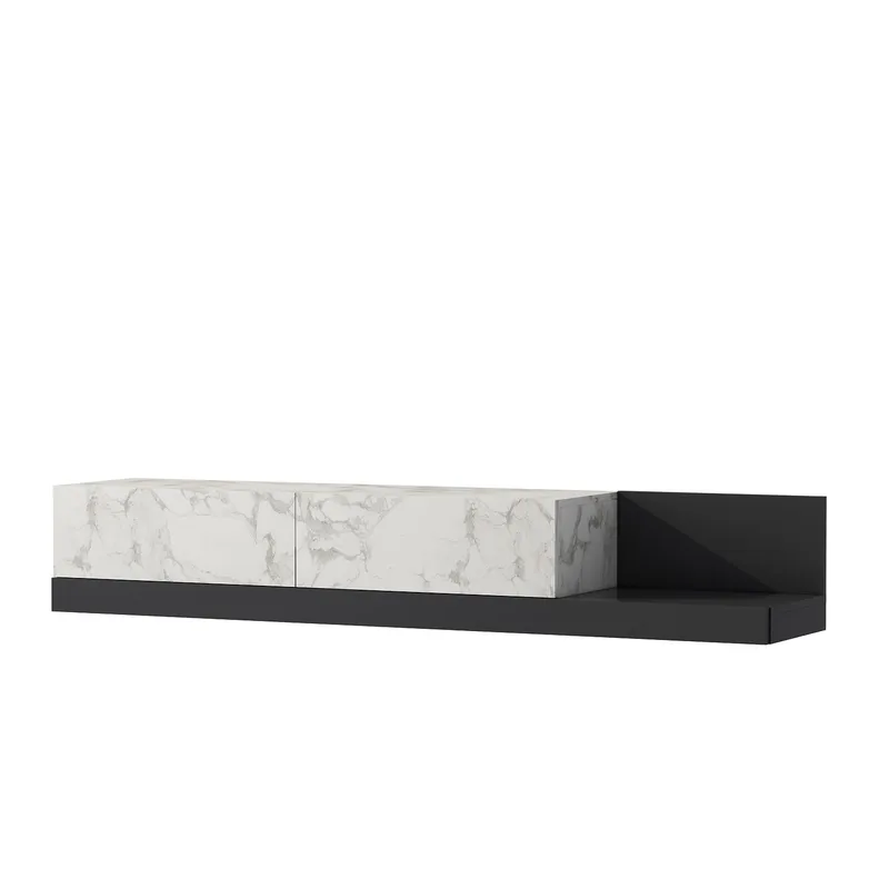 TV-taso Homitis Major (180 x 30 x 37 cm) Marmo-marmori antrasiitti, Marmo Marble/Antrasiitti