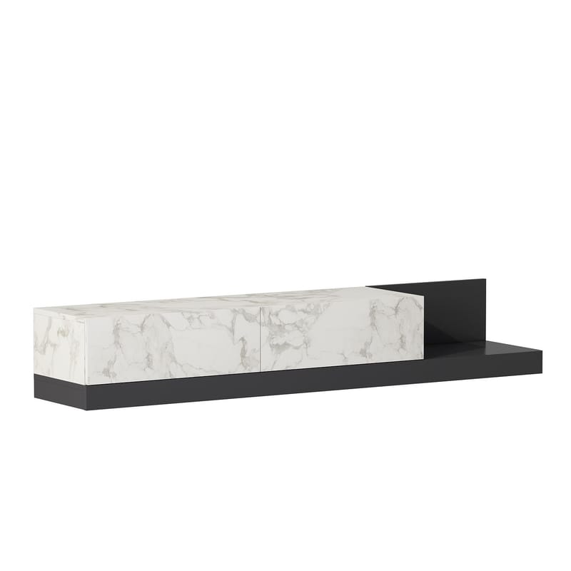 TV-taso Homitis Major (180 x 30 x 37 cm) Marmo-marmori antrasiitti - Marmo Marble/Antrasiitti - Huonekalut - TV- & Mediakalusteet - Tv taso & Mediataso