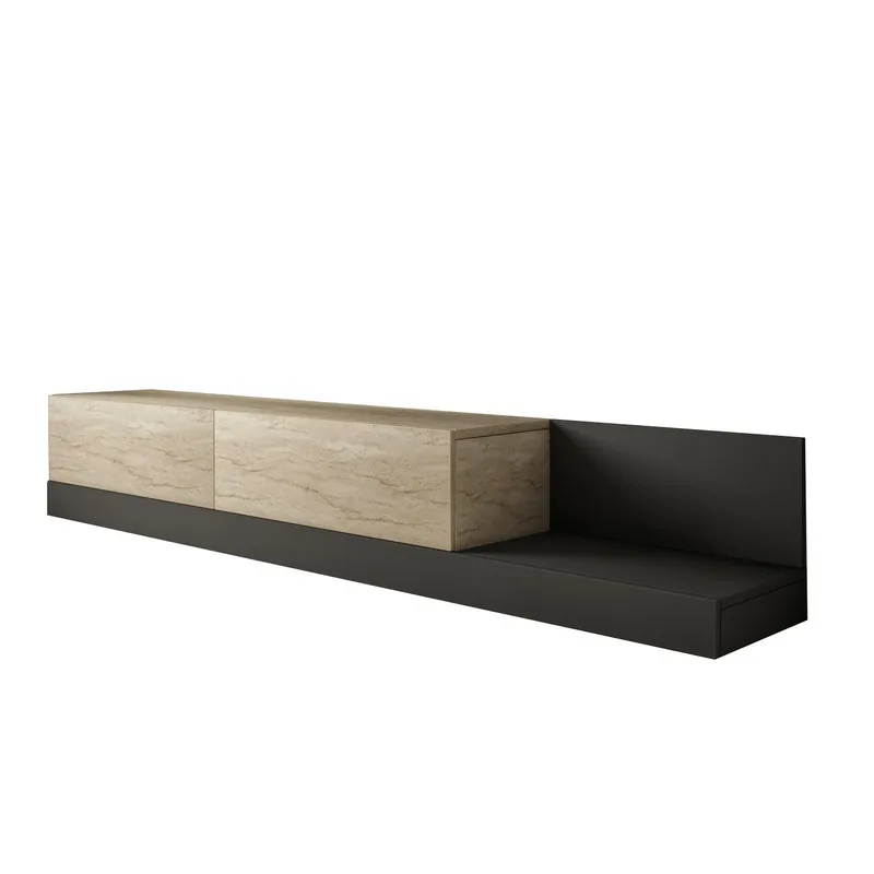 TV-taso Homitis Major (180 x 30 x 37 cm) Travertiini antrasiitti, Travertiini/Antrasiitti