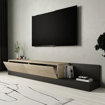 TV-taso Homitis Major (180 x 30 x 37 cm) Travertiini antrasiitti - Travertiini/Antrasiitti - Huonekalut - TV- & Mediakalusteet - Tv taso & Mediataso
