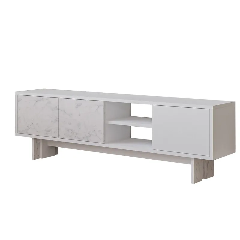 TV-taso Homitis Ravello (150 x 45 x 30 cm) Valkoinen marmori