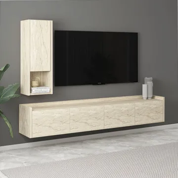 TV-taso Homitis Sema (160 x 35 x 29,6 cm) Travertiini - Huonekalut - TV- & Mediakalusteet - Tv taso & Mediataso