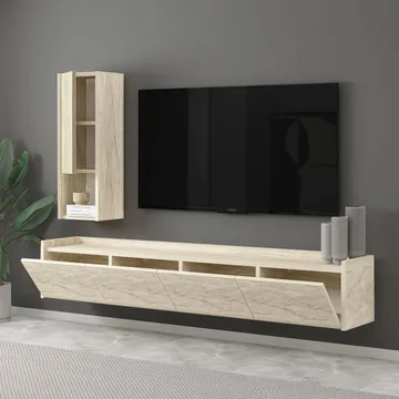 TV-taso Homitis Sema (160 x 35 x 29,6 cm) Travertiini - Huonekalut - TV- & Mediakalusteet - Tv taso & Mediataso