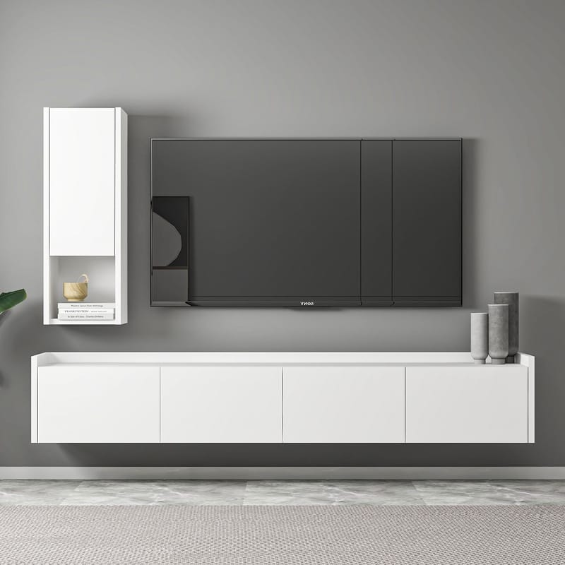TV-taso Homitis Sema (160 x 35 x 29,6 cm) Valkoinen - Huonekalut - TV- & Mediakalusteet - Tv taso & Mediataso