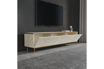 TV-taso Imaj travertiini / kulta - Kulta/Ruskeanharmaa - Huonekalut - TV- & Mediakalusteet - Tv taso & Mediataso