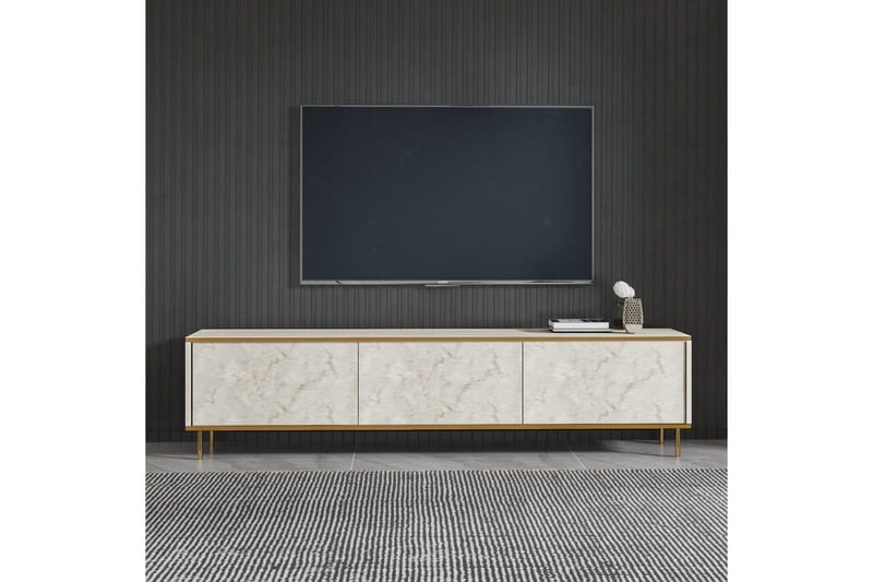 TV-taso Imaj travertiini / kulta - Kulta/Ruskeanharmaa - Huonekalut - TV- & Mediakalusteet - Tv taso & Mediataso