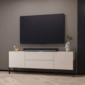 TV-taso Jukon 2 ovea ja 2 laatikkoa - Kashmir - Huonekalut - TV- & Mediakalusteet - Tv taso & Mediataso