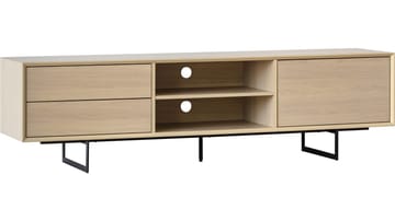 TV-taso Junionne 180x42x50 cm - Valkopigmentoitu vaha-lakattu viilutettu tammi - Huonekalut - TV- & Mediakalusteet - Tv taso & Mediataso