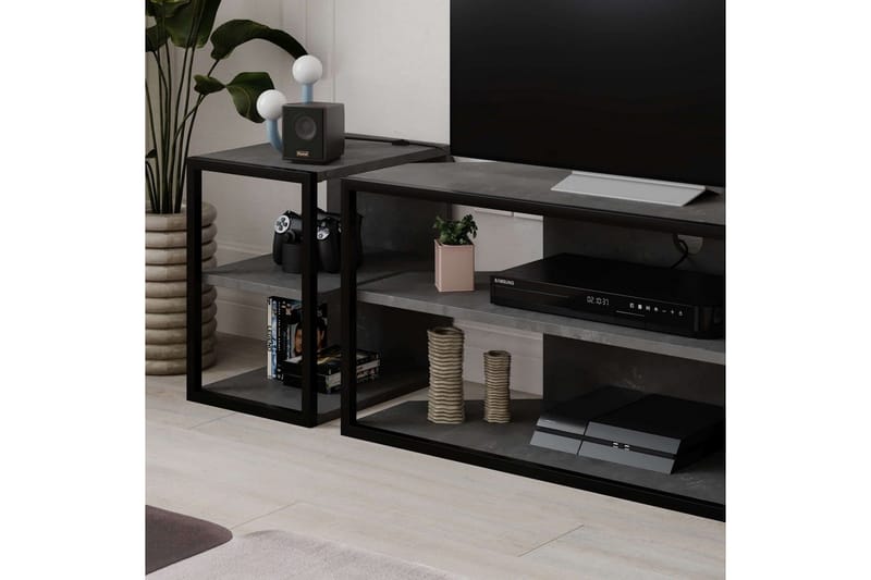 TV-taso Kaiku Retro harmaa - Retro harmaa - Huonekalut - TV- & Mediakalusteet - Tv taso & Mediataso