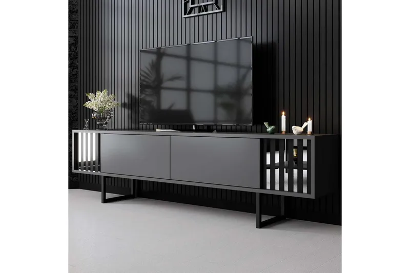 TV-taso Kromilinja Antrasiitti / Musta - Antrasiitti / Musta - Huonekalut - TV- & Mediakalusteet - Tv taso & Mediataso