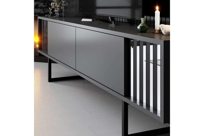 TV-taso Kromilinja Antrasiitti / Musta - Antrasiitti / Musta - Huonekalut - TV- & Mediakalusteet - Tv taso & Mediataso