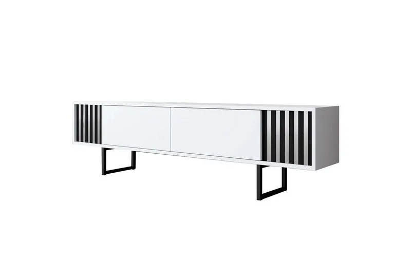 TV-taso Kromilinja Valkoinen / Musta - Valkoinen / Musta - Huonekalut - TV- & Mediakalusteet - Tv taso & Mediataso